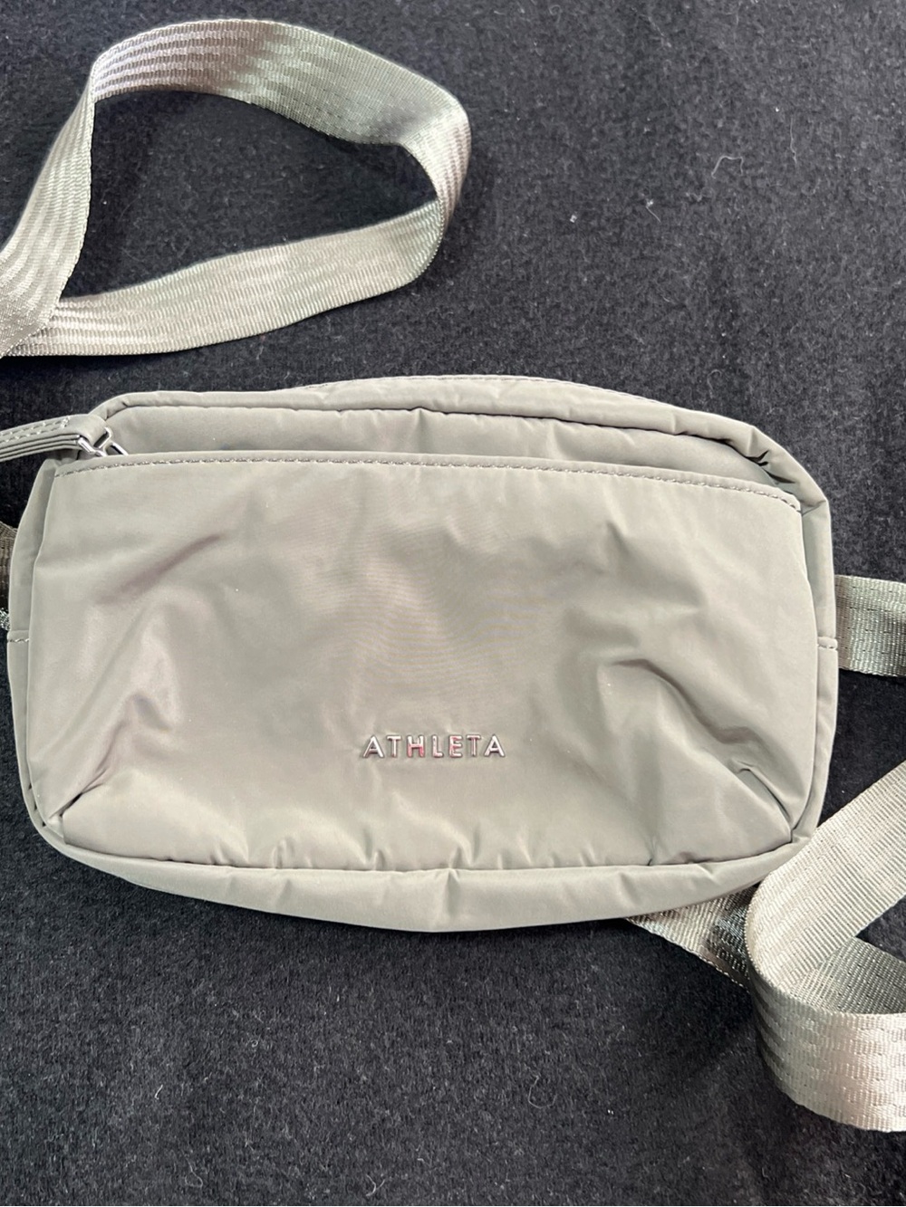 Athleta Pale Gray Small Crossbody Pouch